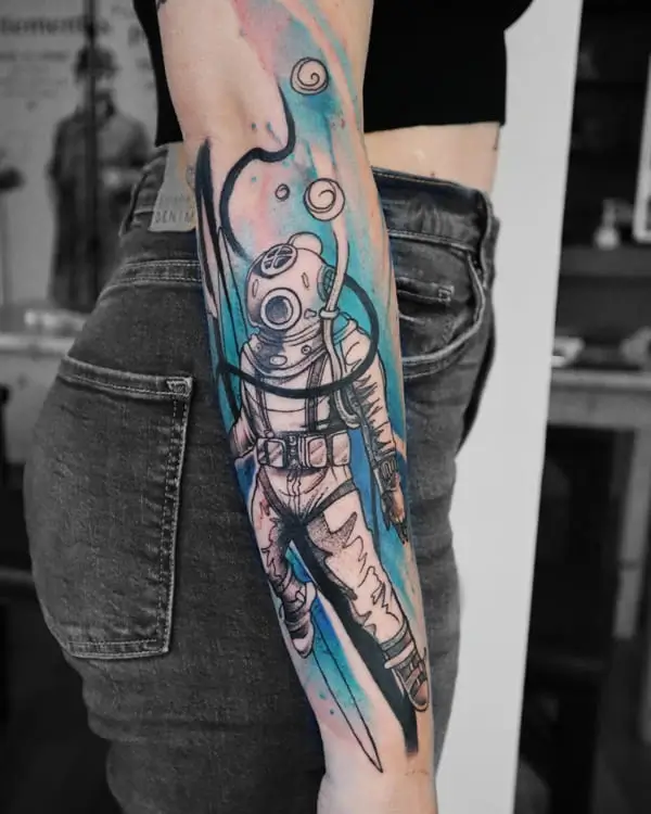 diver tattoo