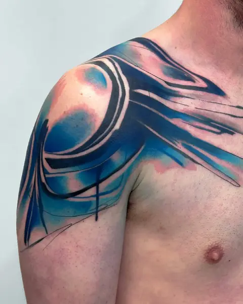 Abstract freehand tattoo athens