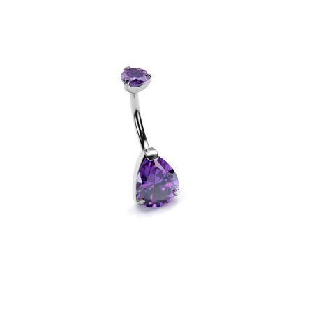NAVEL BANANA AMETHYST TEARDROP