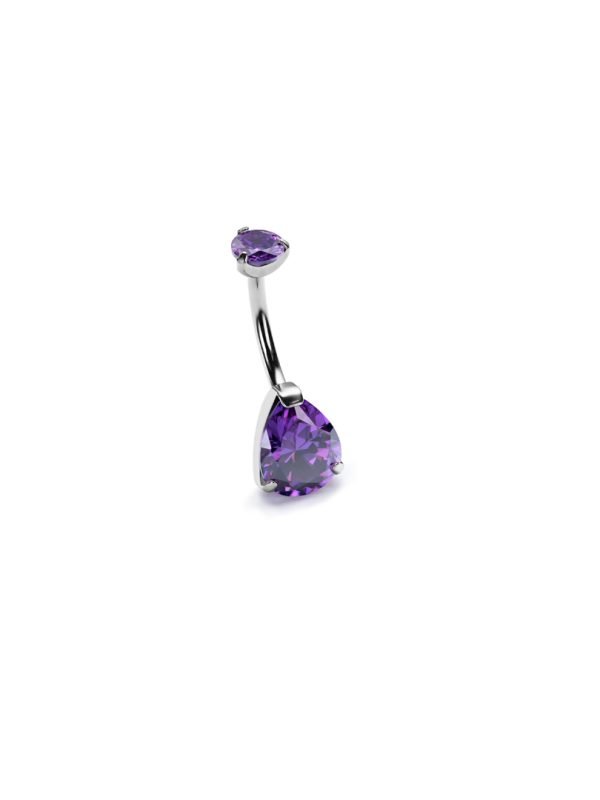 NAVEL BANANA AMETHYST TEARDROP