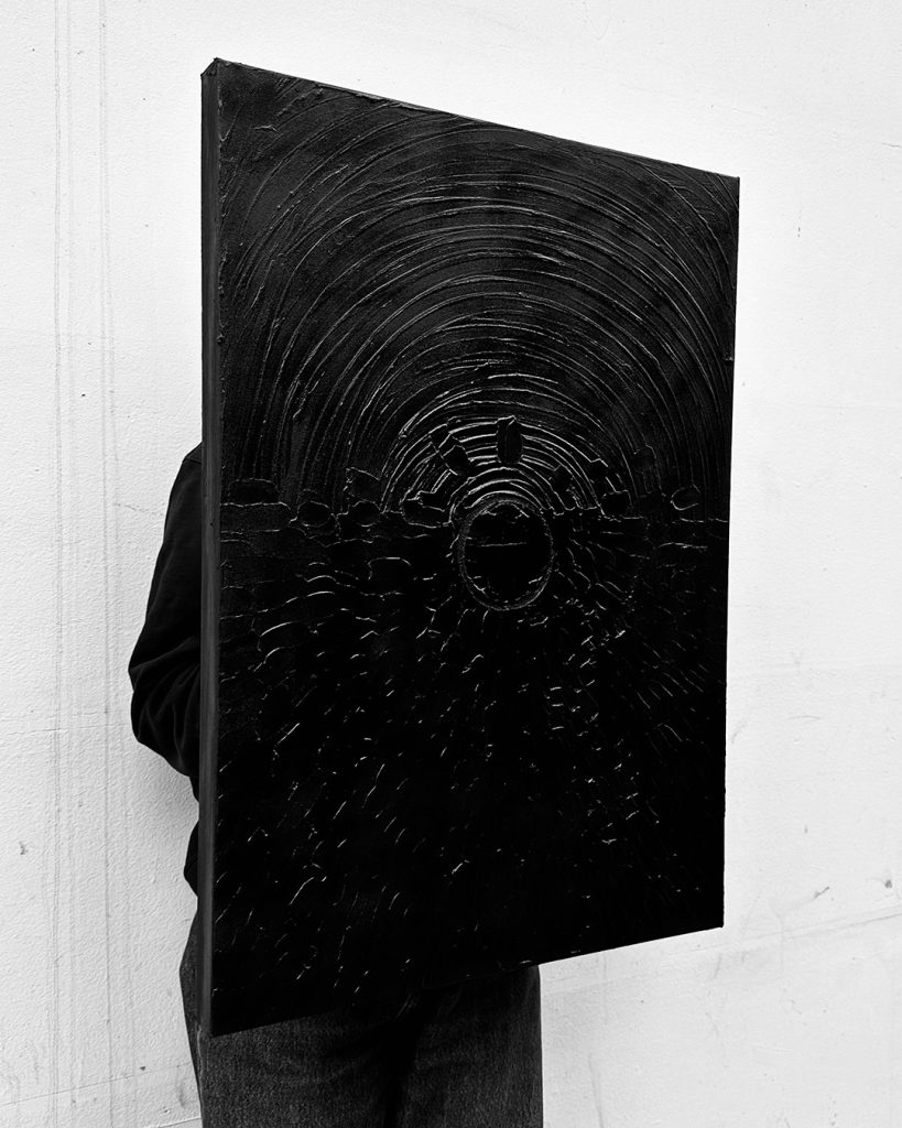 Abstract painting canvas