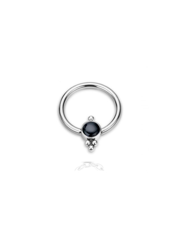 BLACK OPAL CLICKER titanium jewelry piercing