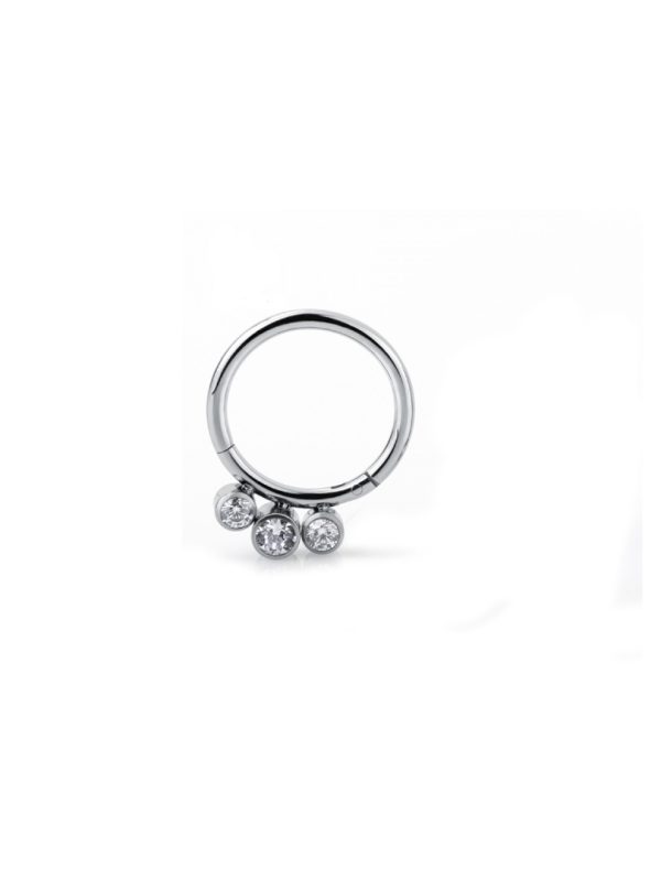 THREE CUBIC ZIRCONIA CLICKER