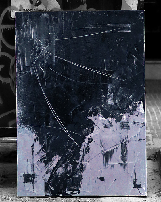 Abstract painting canvas