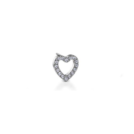 SILVER CLEAR SZ HEART TOP