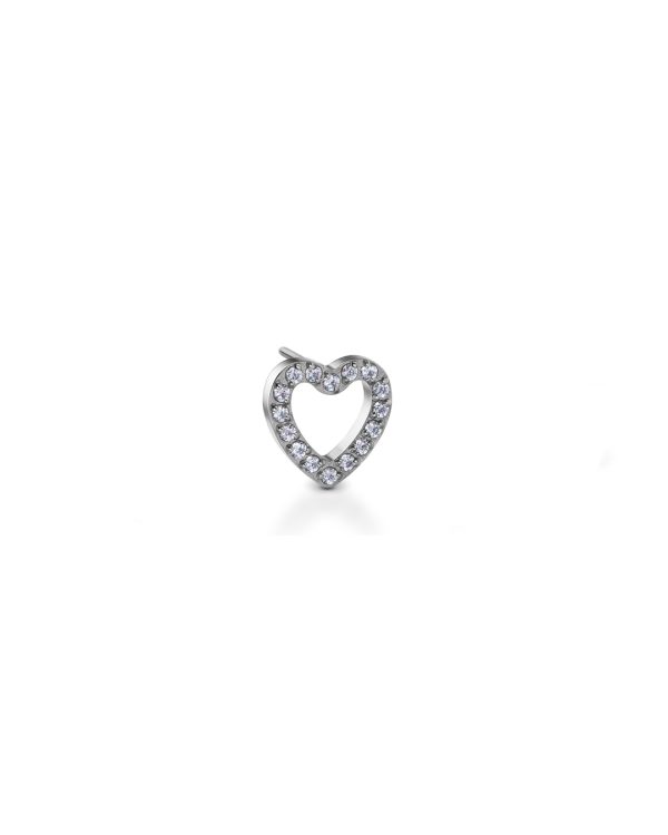 SILVER CLEAR SZ HEART TOP