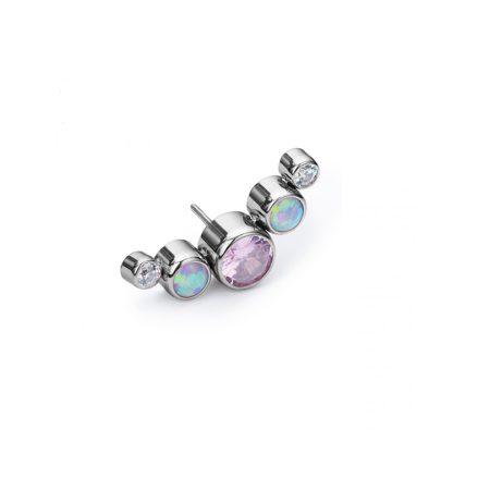 THREADLESS ZIRCON PINK OPALS