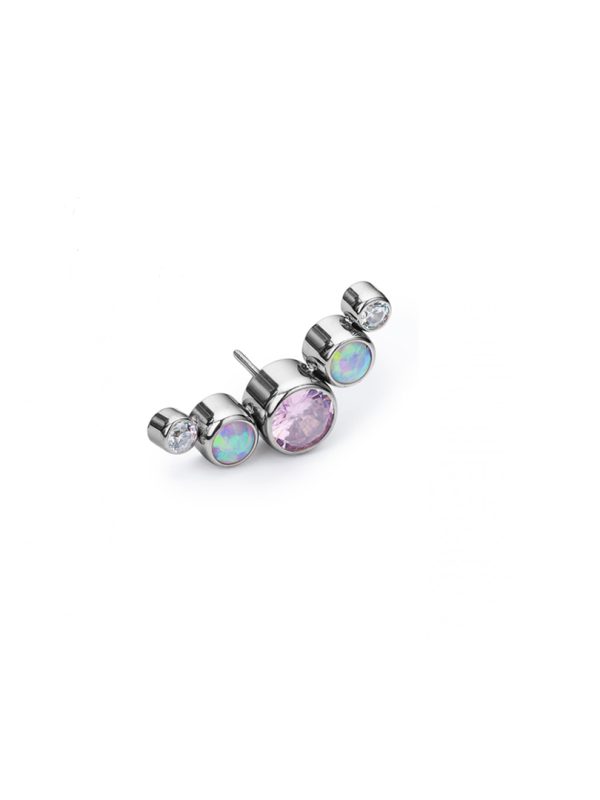 THREADLESS ZIRCON PINK OPALS