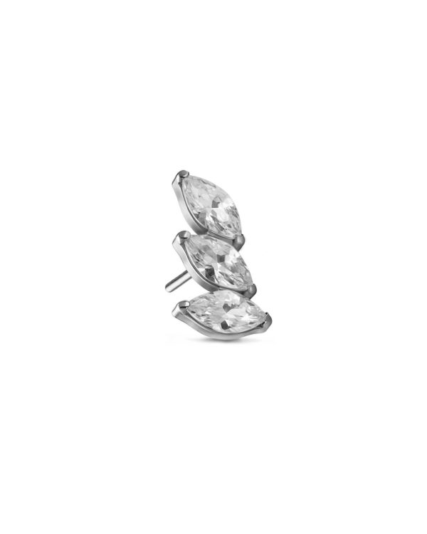 Threadless Sprig Mini Cluster with Clear CZ