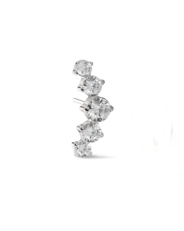 Threadless Prium Cluster with Clear CZ