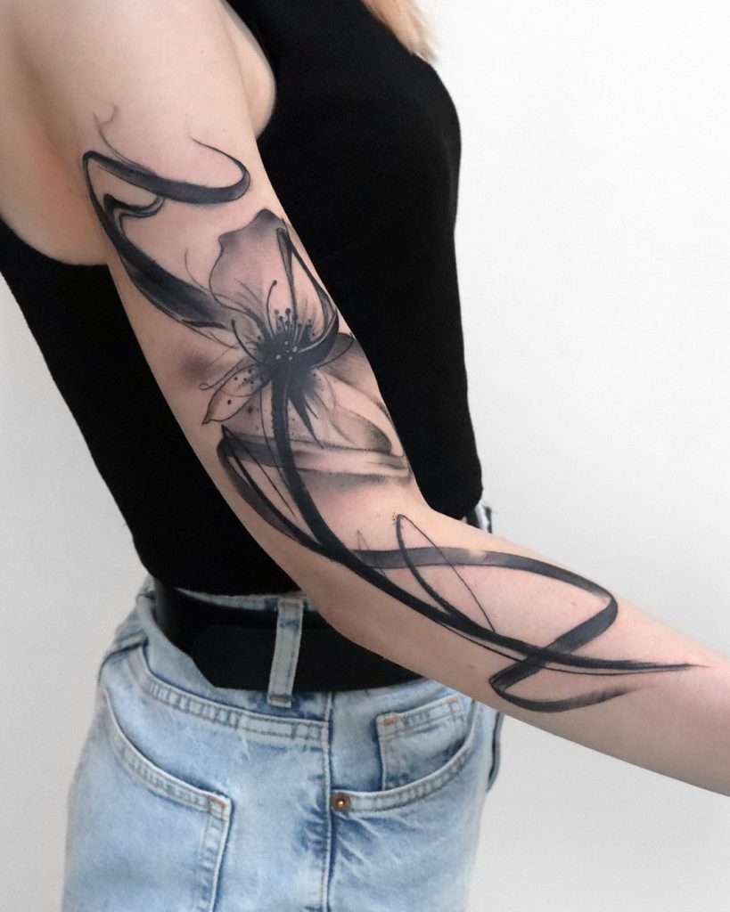 flower abstract tattoo